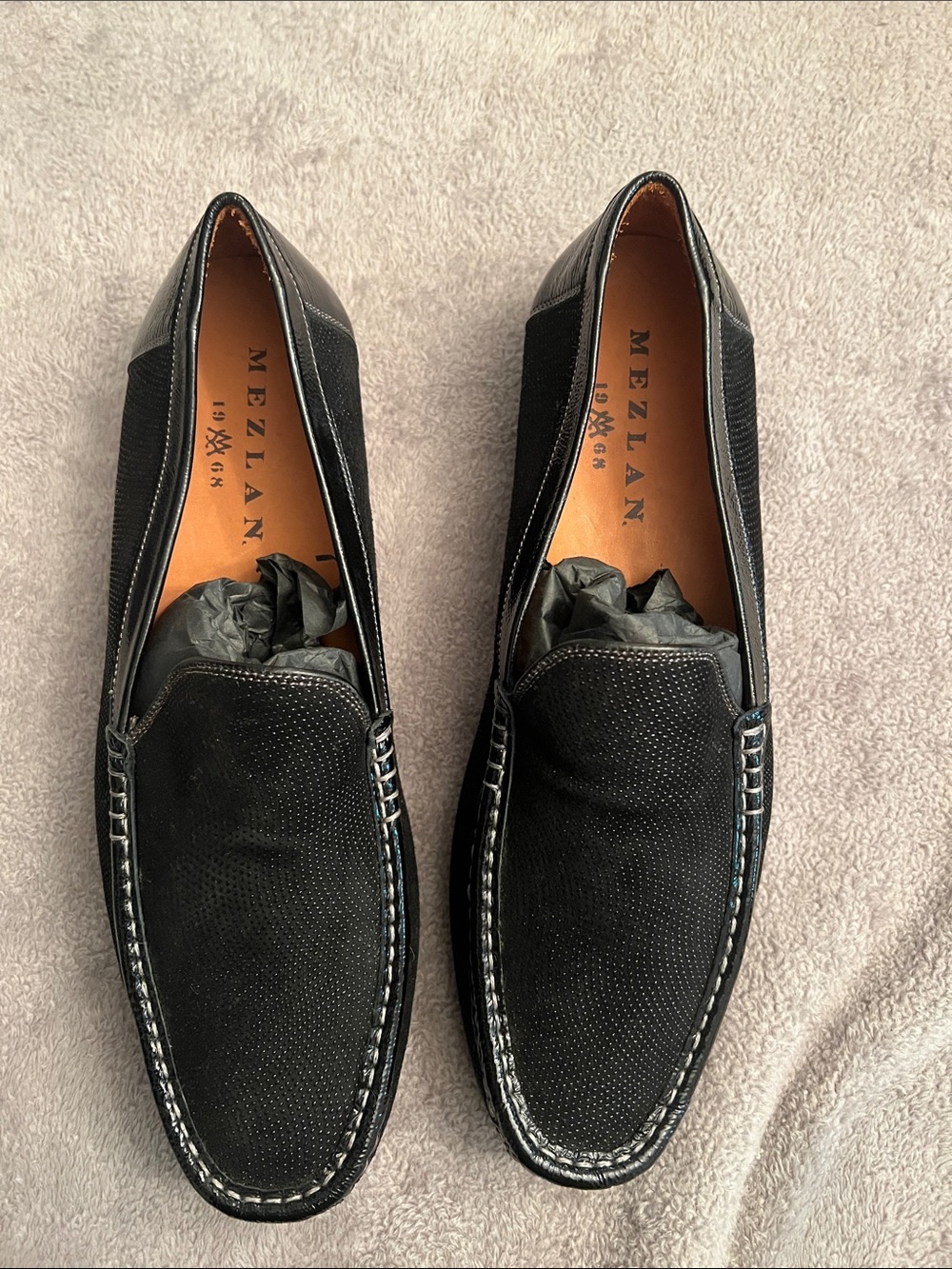 Mezlan Men’s Black Suede Slip-On Loafers